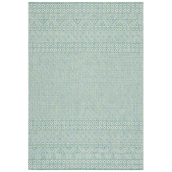 SAFAVIEH Outdoor CY8235-55712 Courtyard Ivory / Green Rug Image 3