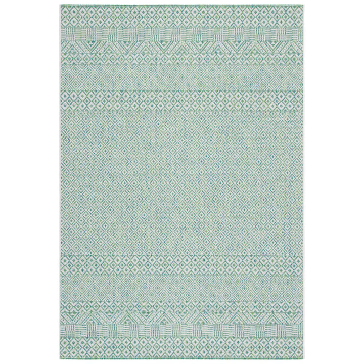 SAFAVIEH Outdoor CY8235-55712 Courtyard Ivory / Green Rug Image 1