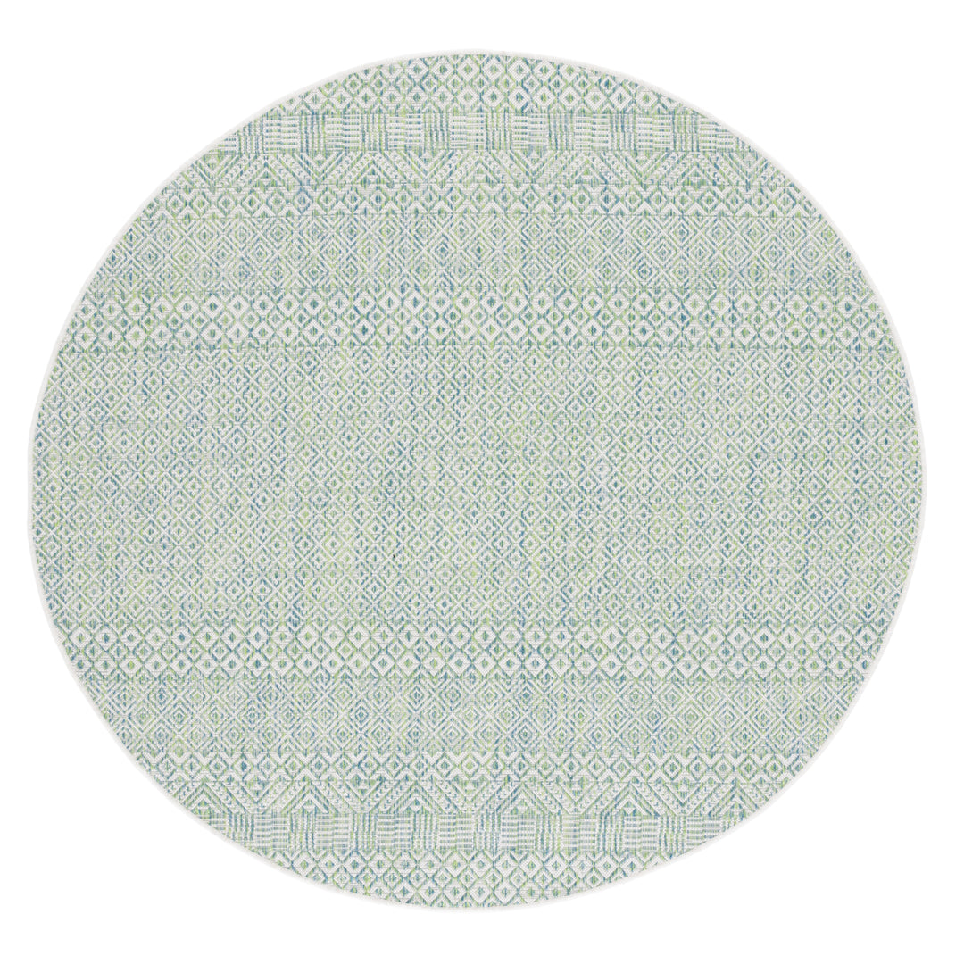 SAFAVIEH Outdoor CY8235-55712 Courtyard Ivory / Green Rug Image 4