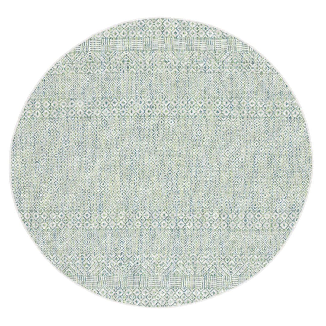 SAFAVIEH Outdoor CY8235-55712 Courtyard Ivory / Green Rug Image 1