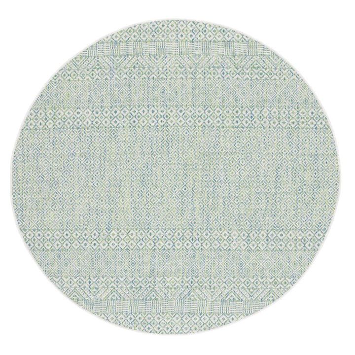 SAFAVIEH Outdoor CY8235-55712 Courtyard Ivory / Green Rug Image 1