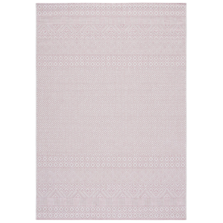 SAFAVIEH Outdoor CY8235-56212 Courtyard Ivory / Soft Pink Rug Image 4