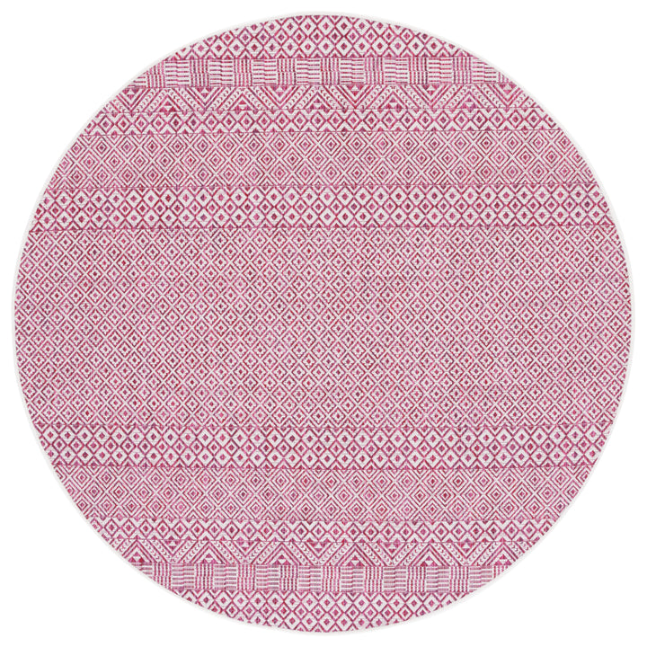 SAFAVIEH Outdoor CY8235-55912 Courtyard Ivory / Red Rug Image 5