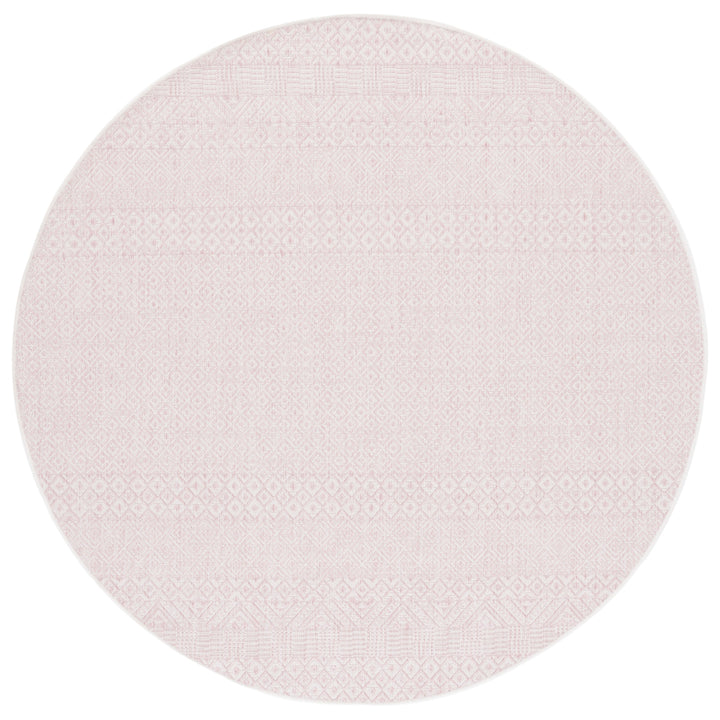 SAFAVIEH Outdoor CY8235-56212 Courtyard Ivory / Soft Pink Rug Image 5
