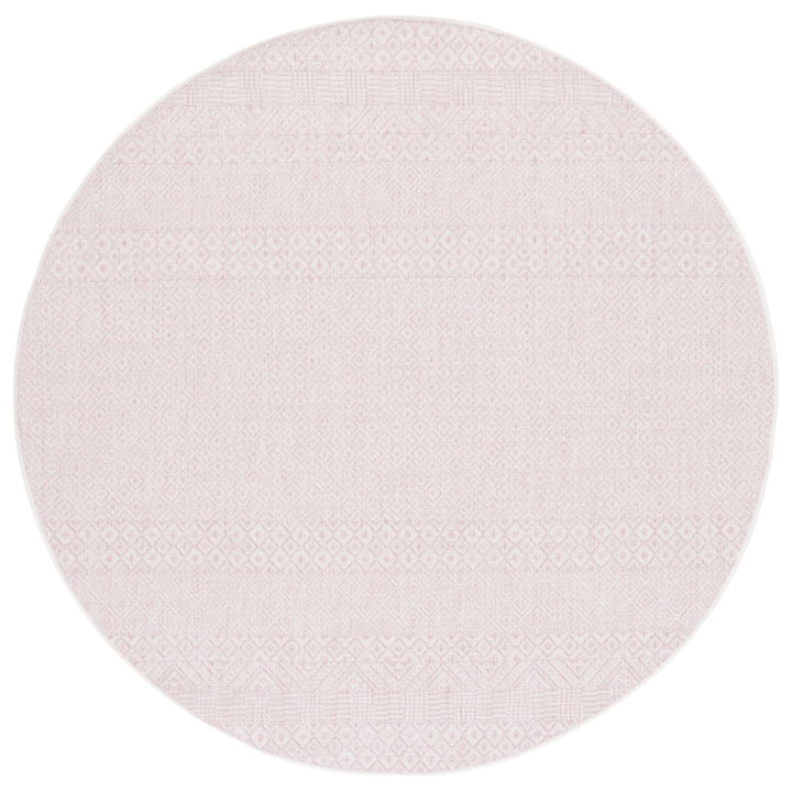 SAFAVIEH Outdoor CY8235-56212 Courtyard Ivory / Soft Pink Rug Image 1