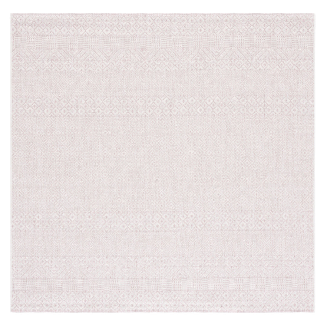 SAFAVIEH Outdoor CY8235-56212 Courtyard Ivory / Soft Pink Rug Image 6