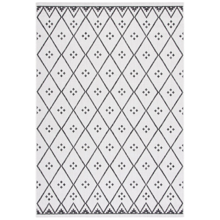 SAFAVIEH Indoor Outdoor CY8303-536 Courtyard Ivory / Black Rug Image 1