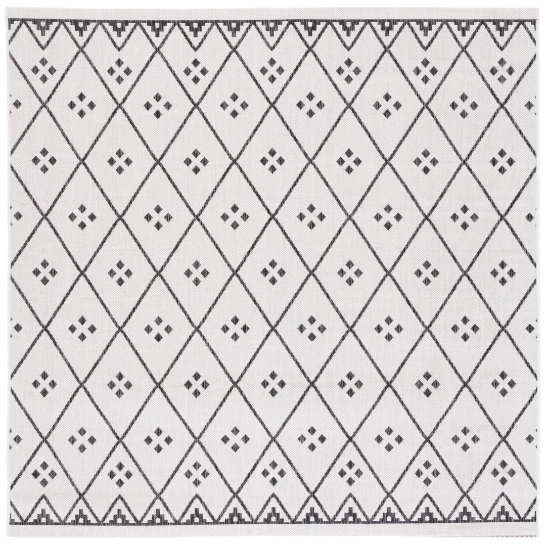 SAFAVIEH Indoor Outdoor CY8303-536 Courtyard Ivory / Black Rug Image 7