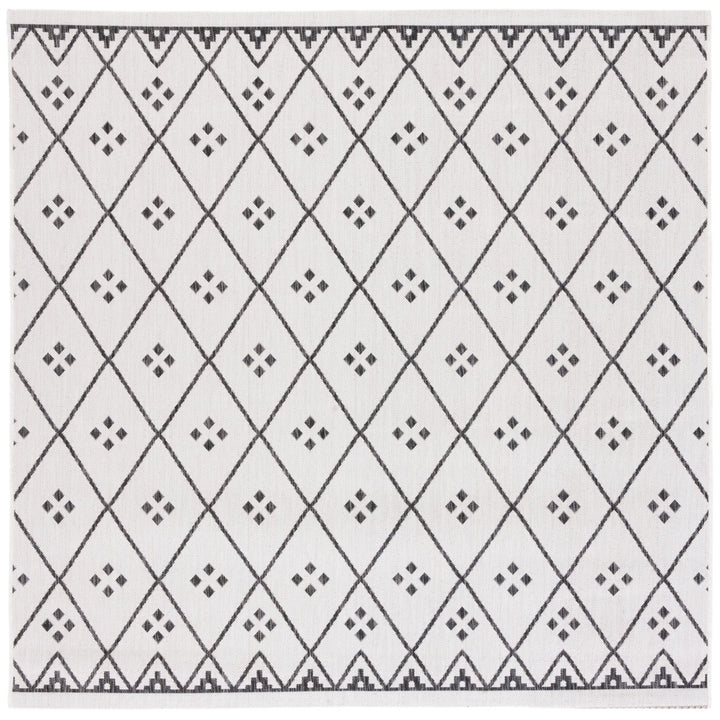 SAFAVIEH Indoor Outdoor CY8303-536 Courtyard Ivory / Black Rug Image 1