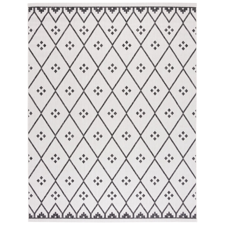 SAFAVIEH Indoor Outdoor CY8303-536 Courtyard Ivory / Black Rug Image 10