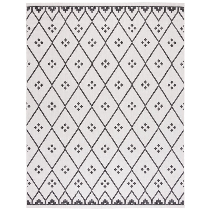 SAFAVIEH Indoor Outdoor CY8303-536 Courtyard Ivory / Black Rug Image 1