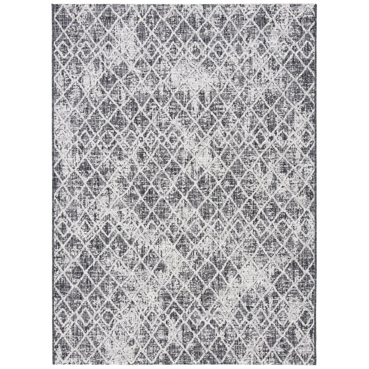 SAFAVIEH Outdoor CY8380-37621 Courtyard Black / Grey Rug Image 1