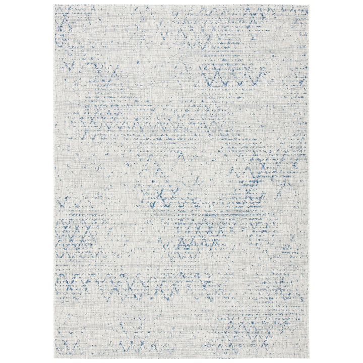 SAFAVIEH Outdoor CY8385-36812 Courtyard Grey / Navy Rug Image 4