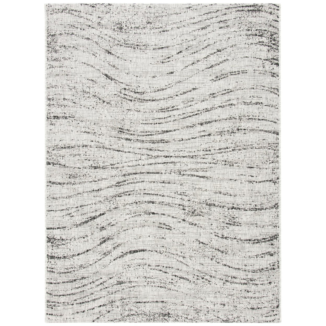 SAFAVIEH Outdoor CY8384-37612 Courtyard Ivory / Grey Rug Image 1