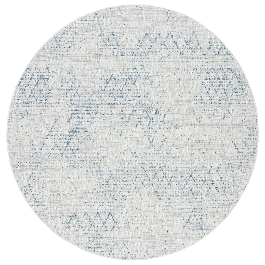 SAFAVIEH Outdoor CY8385-36812 Courtyard Grey / Navy Rug Image 1