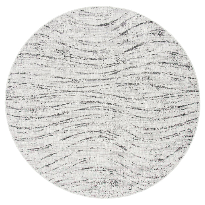 SAFAVIEH Outdoor CY8384-37612 Courtyard Ivory / Grey Rug Image 5