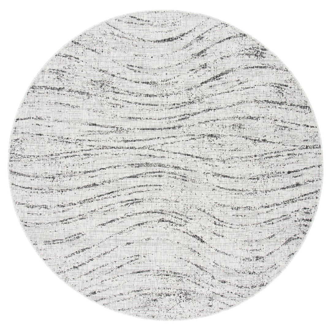 SAFAVIEH Outdoor CY8384-37612 Courtyard Ivory / Grey Rug Image 1