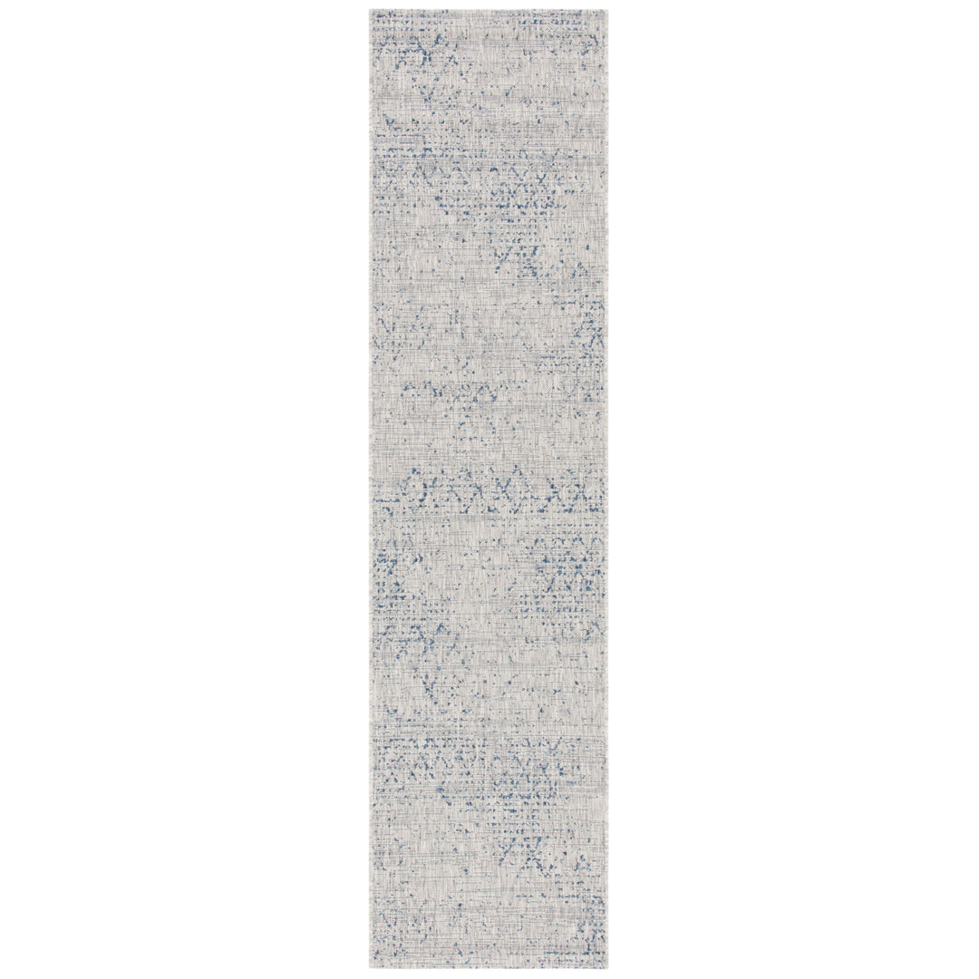 SAFAVIEH Outdoor CY8385-36812 Courtyard Grey / Navy Rug Image 6