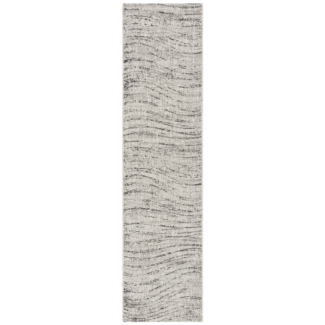 SAFAVIEH Outdoor CY8384-37612 Courtyard Ivory / Grey Rug Image 6