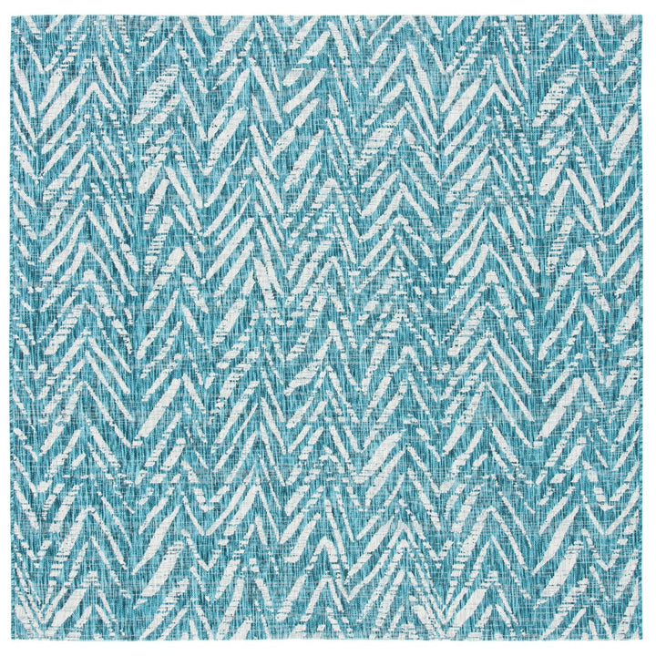 SAFAVIEH Outdoor CY8387-37221 Courtyard Blue / Grey Rug Image 7