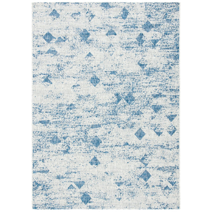 SAFAVIEH Outdoor CY8388-36812 Courtyard Grey / Navy Rug Image 1