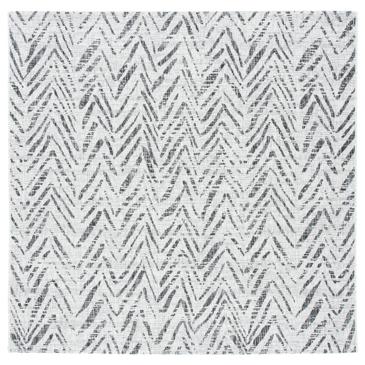 SAFAVIEH Outdoor CY8387-37612 Courtyard Grey / Black Rug Image 6