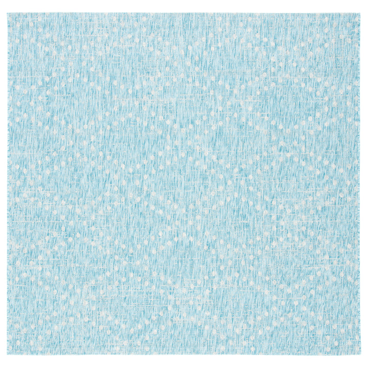 SAFAVIEH Outdoor CY8394-37121 Courtyard Aqua / Grey Rug Image 5