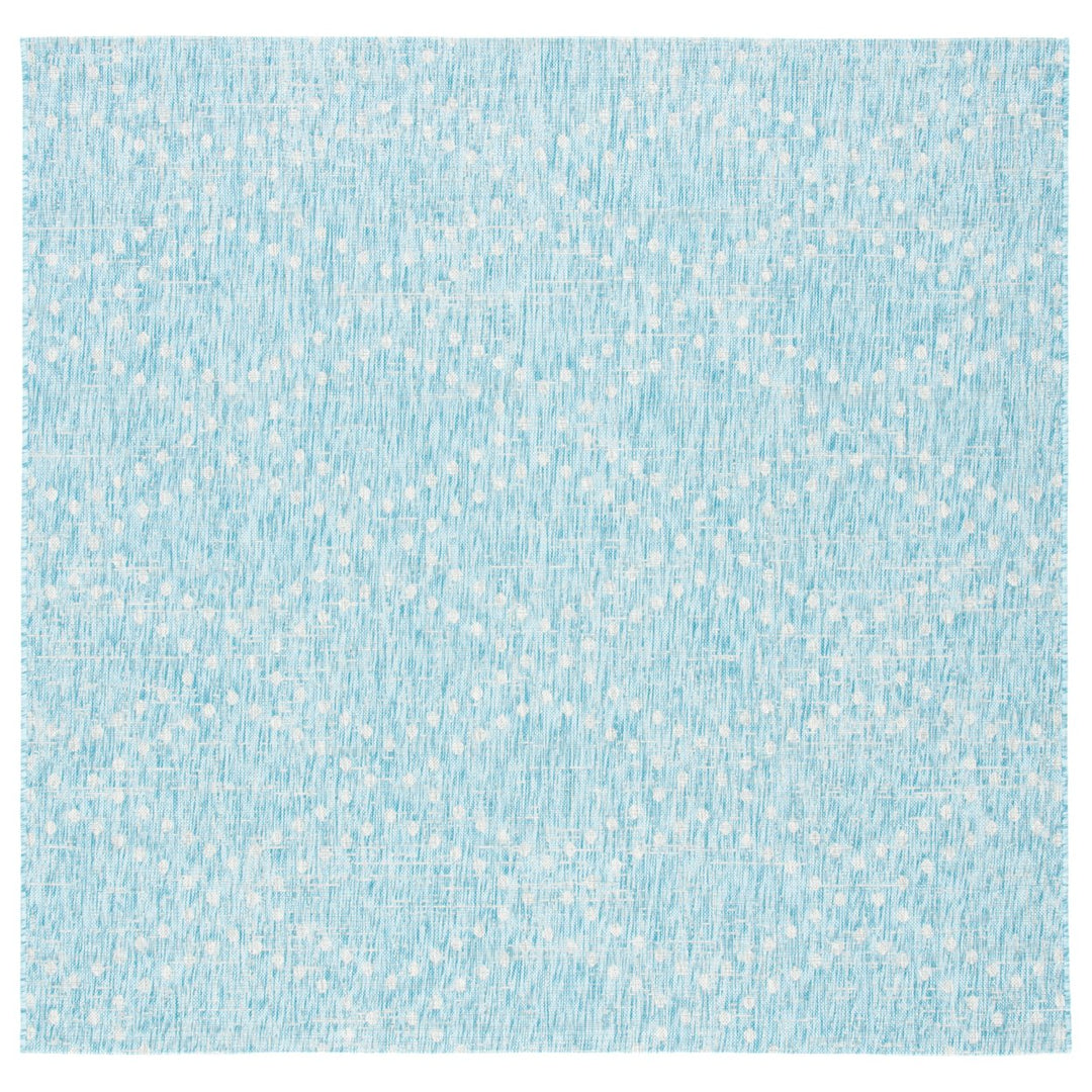 SAFAVIEH Outdoor CY8394-37121 Courtyard Aqua / Grey Rug Image 1