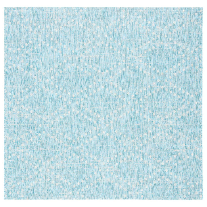 SAFAVIEH Outdoor CY8394-37121 Courtyard Aqua / Grey Rug Image 1