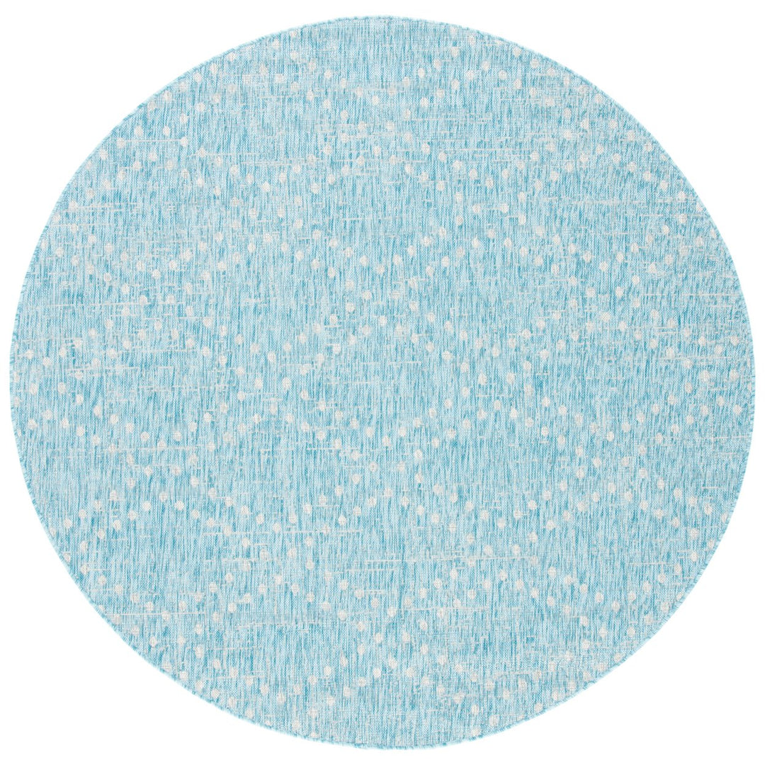 SAFAVIEH Outdoor CY8394-37121 Courtyard Aqua / Grey Rug Image 8