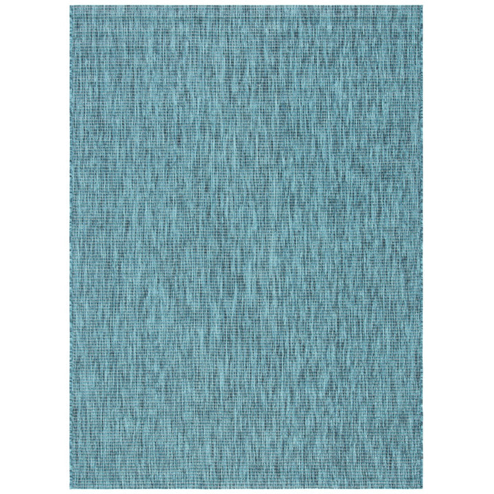 SAFAVIEH Outdoor CY8403-37222 Courtyard Grey / Aqua Rug Image 1