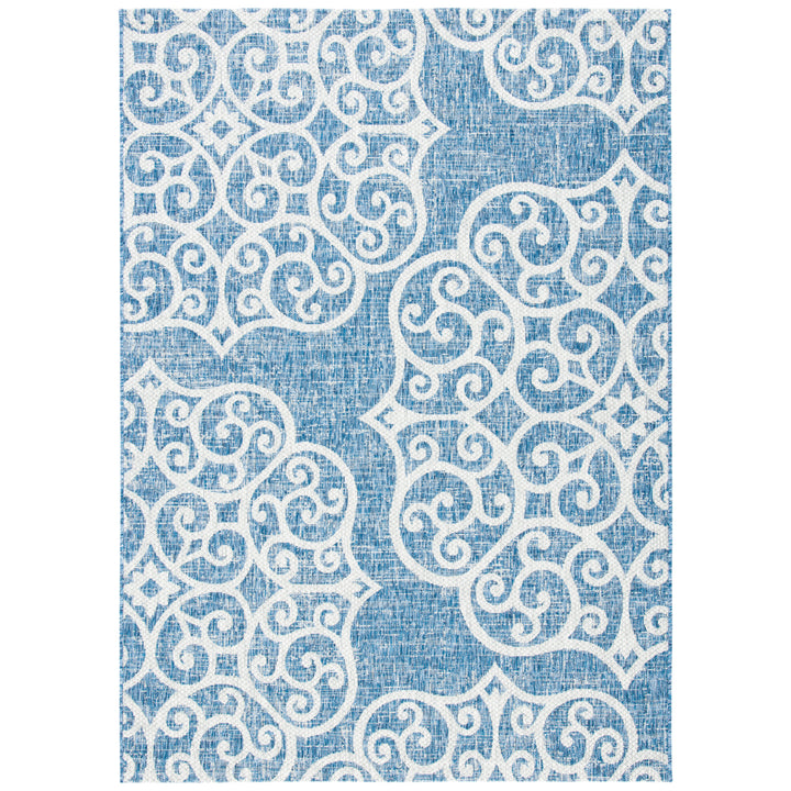 SAFAVIEH Outdoor CY8396-36821 Courtyard Navy / Grey Rug Image 9