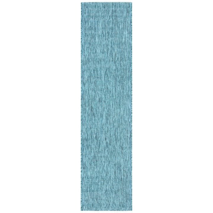 SAFAVIEH Outdoor CY8403-37222 Courtyard Grey / Aqua Rug Image 1