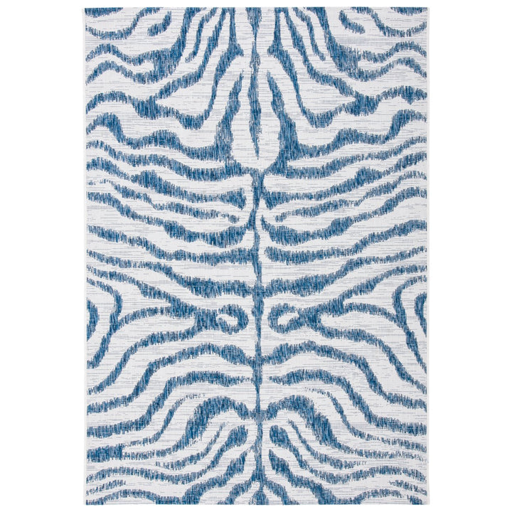 SAFAVIEH Outdoor CY8444-53412 Courtyard Ivory / Navy Rug Image 4