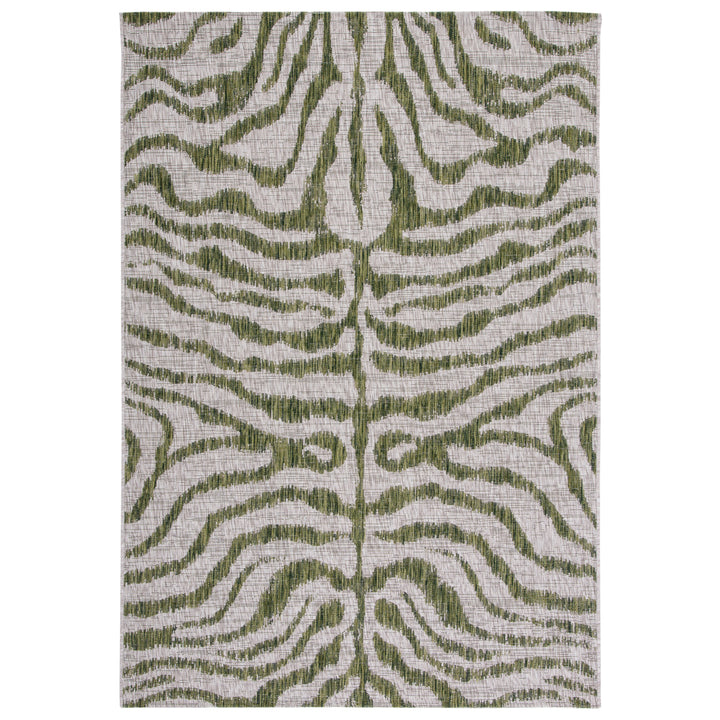 SAFAVIEH Outdoor CY8444-37912 Courtyard Grey / Green Rug Image 4