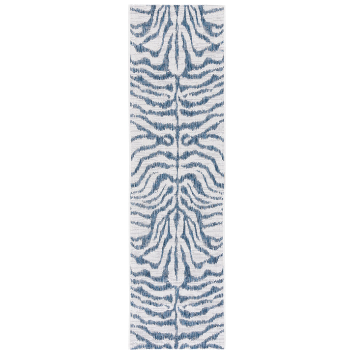 SAFAVIEH Outdoor CY8444-53412 Courtyard Ivory / Navy Rug Image 6