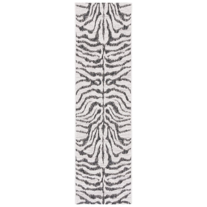 SAFAVIEH Outdoor CY8444-53712 Courtyard Ivory / Black Rug Image 1