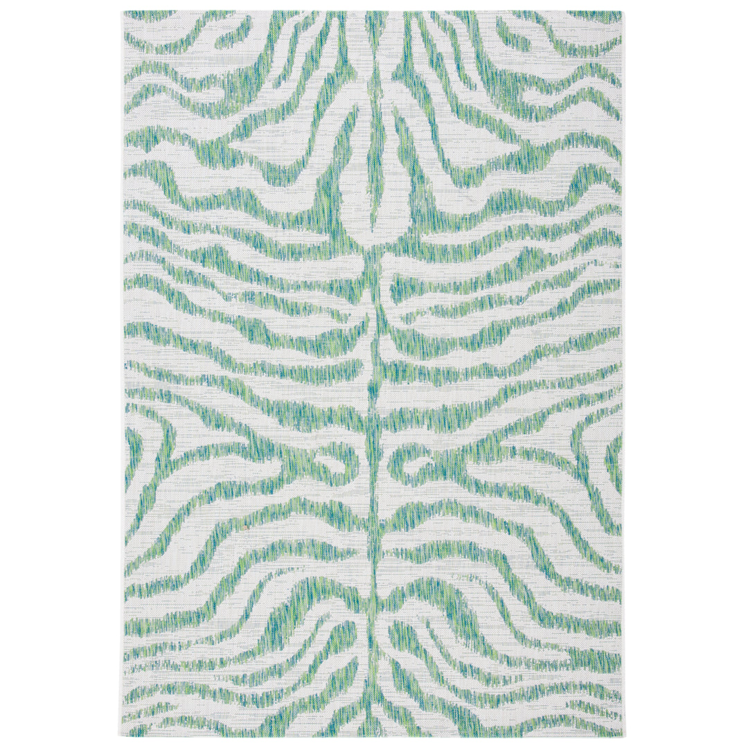 SAFAVIEH Outdoor CY8444-55712 Courtyard Ivory / Green Rug Image 2