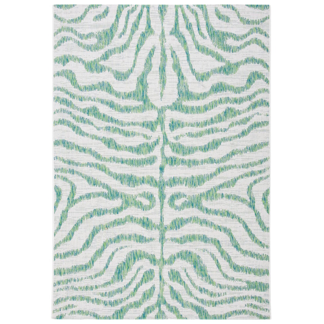 SAFAVIEH Outdoor CY8444-55712 Courtyard Ivory / Green Rug Image 1