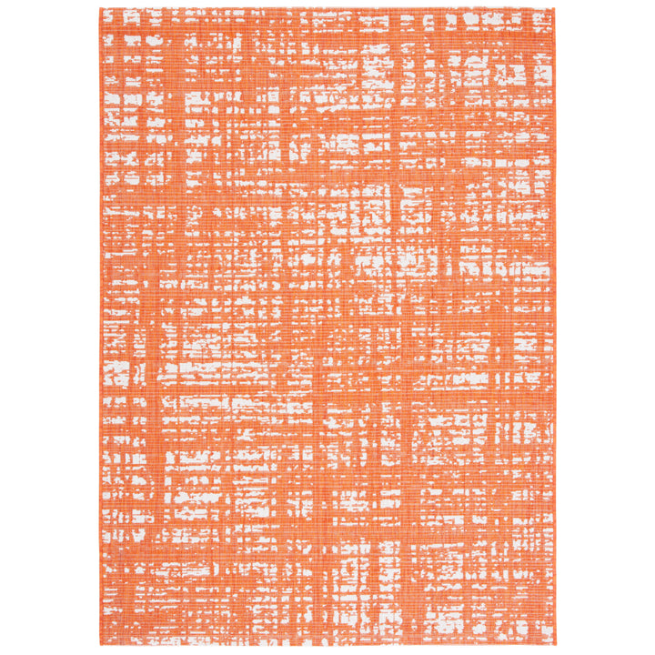 SAFAVIEH Outdoor CY8451-52821 Courtyard Orange / Ivory Rug Image 4