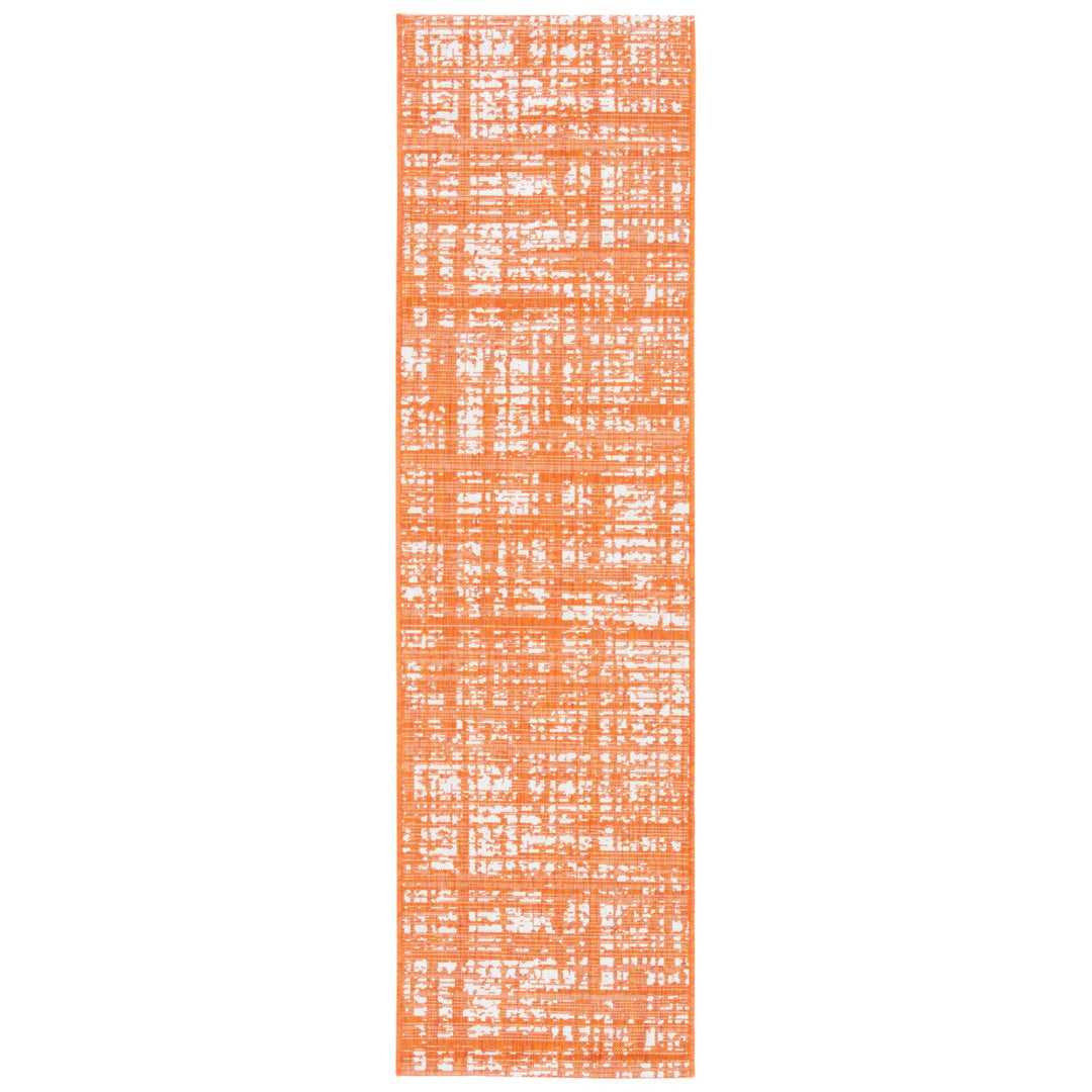 SAFAVIEH Outdoor CY8451-52821 Courtyard Orange / Ivory Rug Image 6