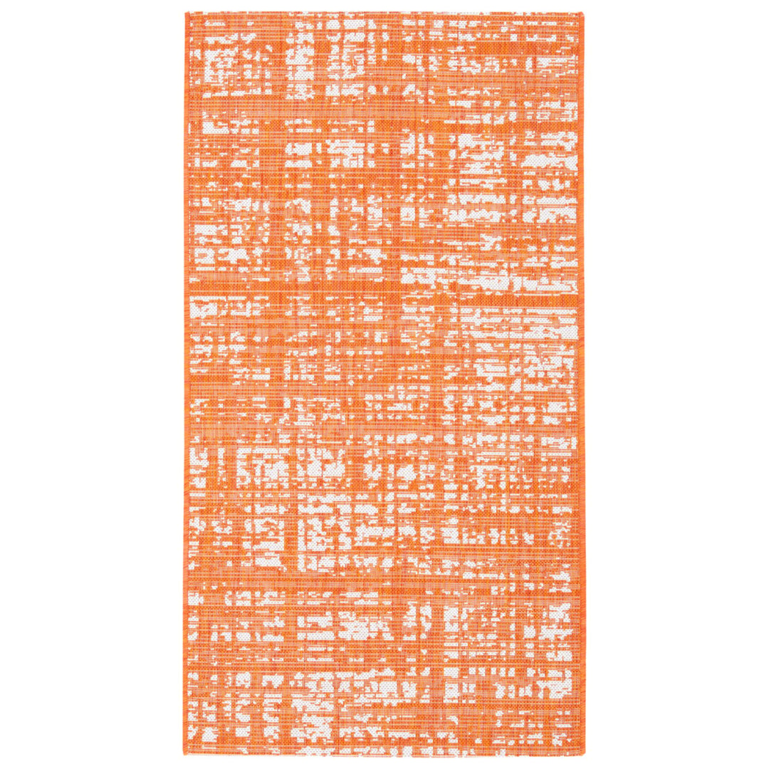 SAFAVIEH Outdoor CY8451-52821 Courtyard Orange / Ivory Rug Image 10