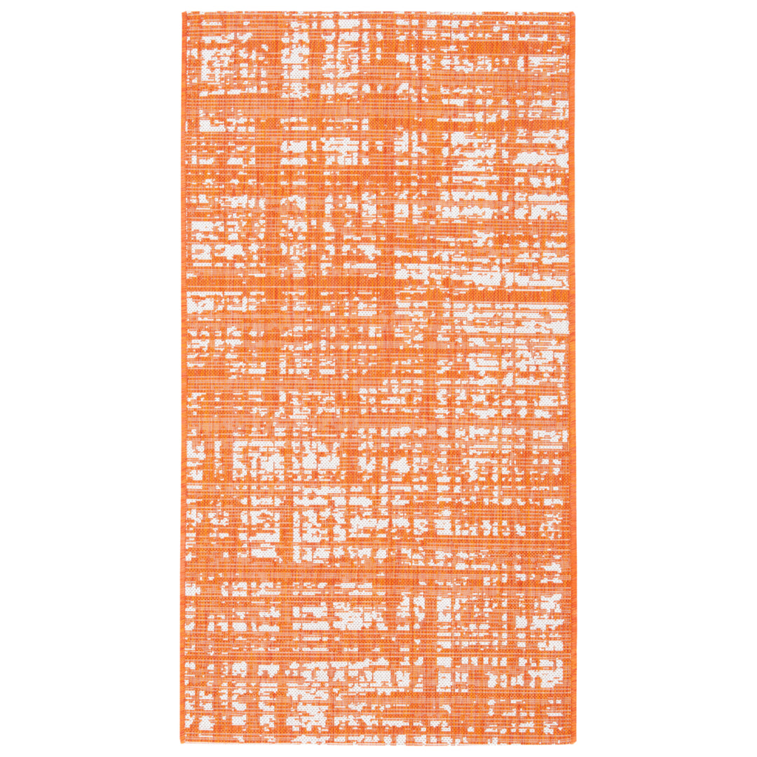 SAFAVIEH Outdoor CY8451-52821 Courtyard Orange / Ivory Rug Image 11