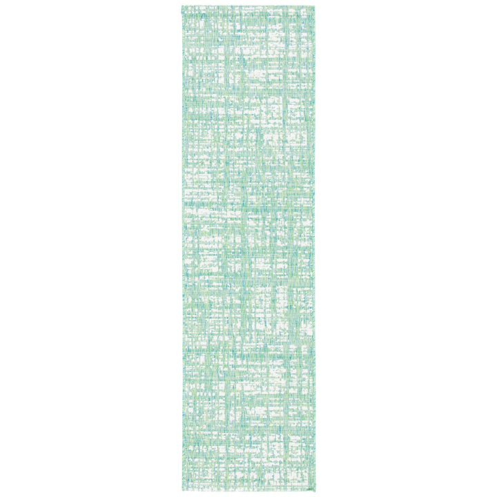 SAFAVIEH Outdoor CY8451-55721 Courtyard Green Blue / Ivory Rug Image 1