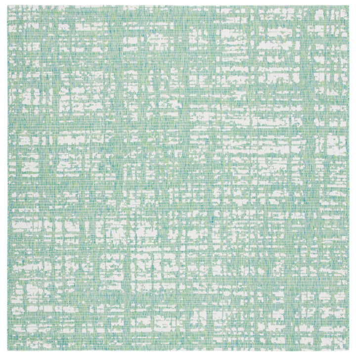 SAFAVIEH Outdoor CY8451-55721 Courtyard Green Blue / Ivory Rug Image 7