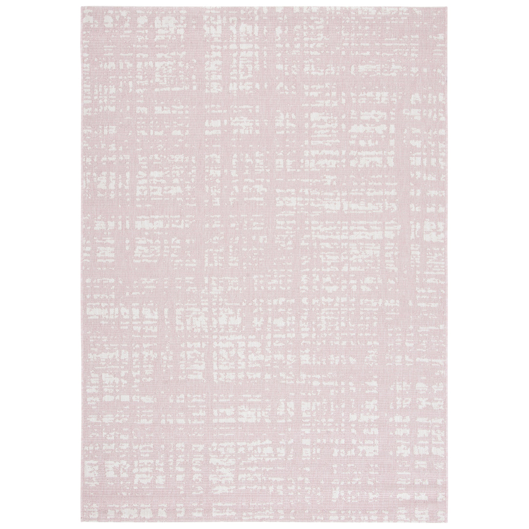 SAFAVIEH Outdoor CY8451-56221 Courtyard Pink / Ivory Rug Image 4