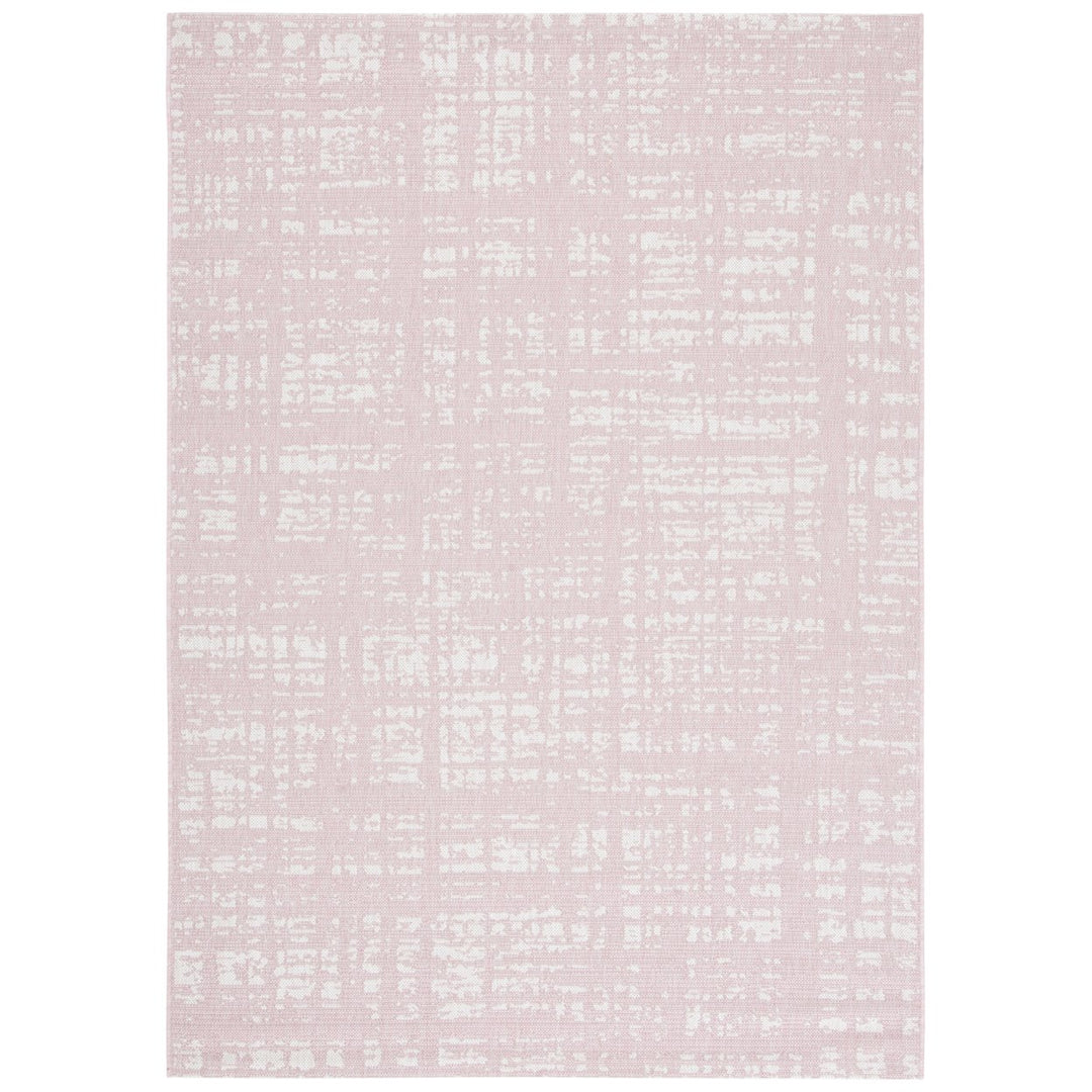 SAFAVIEH Outdoor CY8451-56221 Courtyard Pink / Ivory Rug Image 1