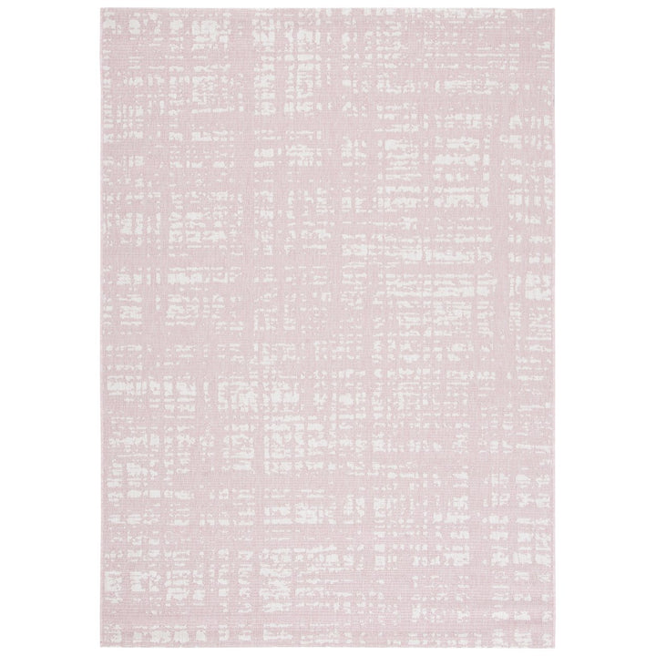 SAFAVIEH Outdoor CY8451-56221 Courtyard Pink / Ivory Rug Image 1