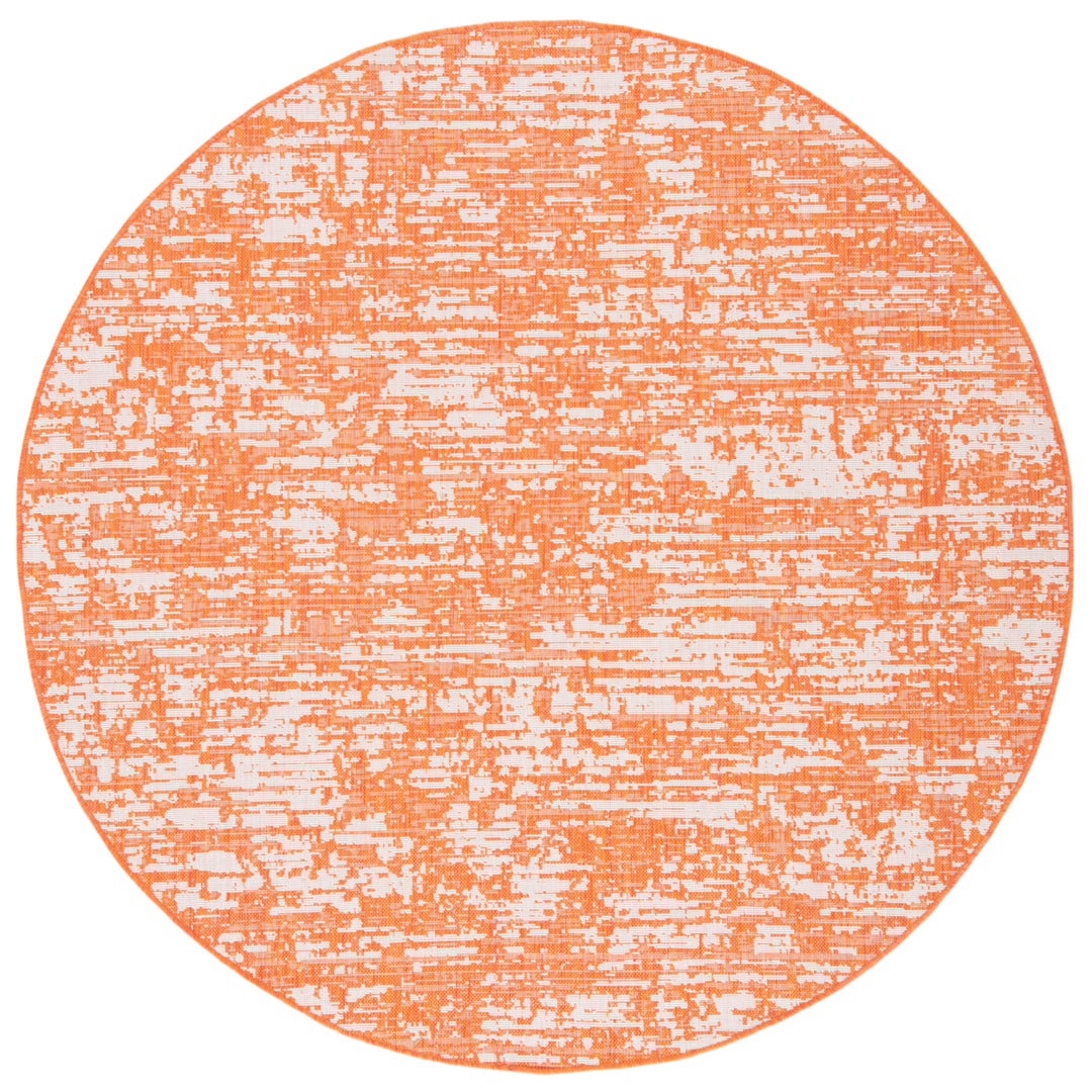 SAFAVIEH Outdoor CY8452-52821 Courtyard Orange / Ivory Rug Image 5