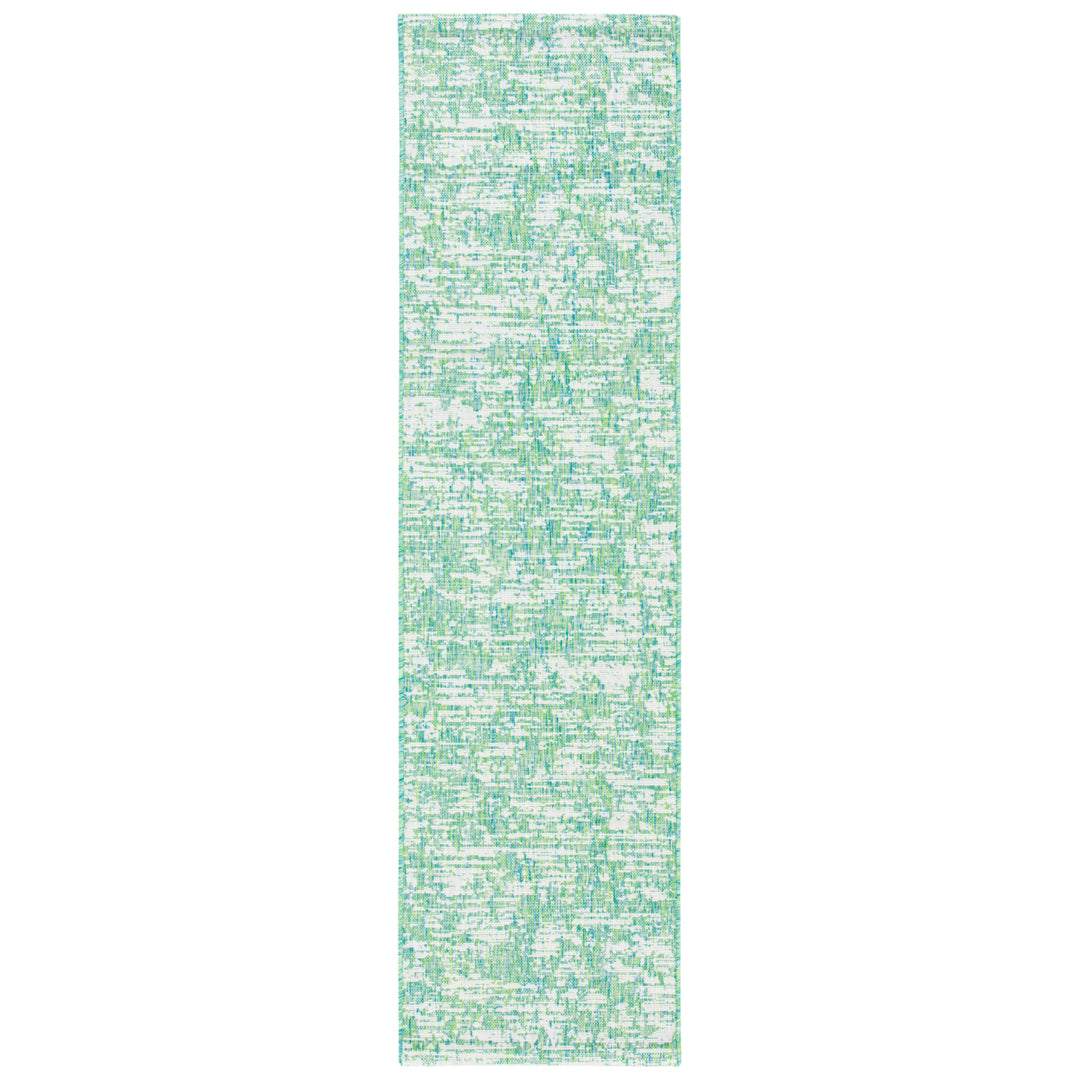 SAFAVIEH Outdoor CY8452-55721 Courtyard Green Blue / Ivory Rug Image 6